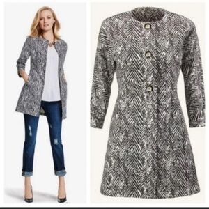 CAbi Zig Zag Ponte Knit Jacket Blazer Topper Size Small